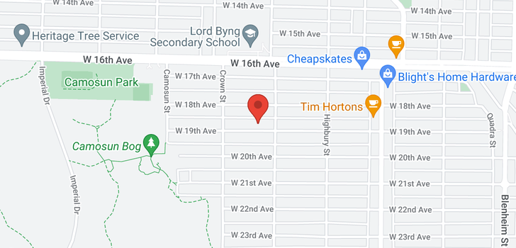 map of 3929 W 19TH AVENUE